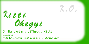 kitti ohegyi business card